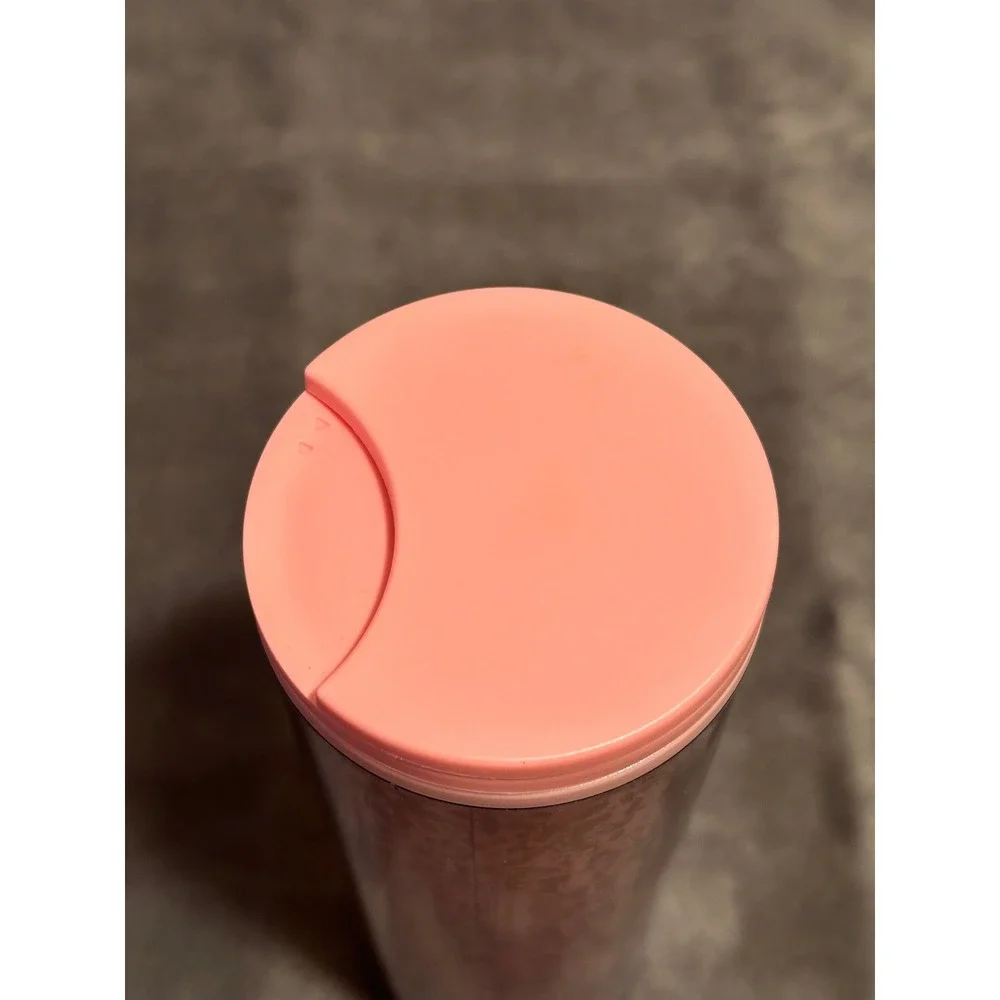 Starbucks Pink Rose Gold Foil Splatter Acrylic Tumbler 16oz Travel Mug